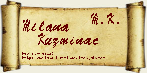 Milana Kuzminac vizit kartica